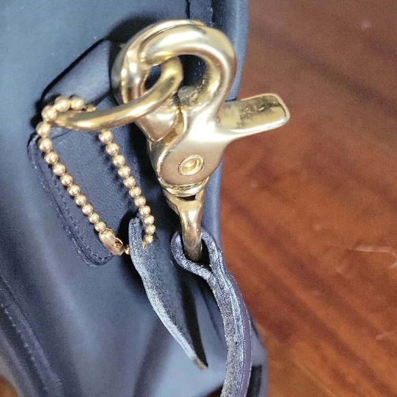 Coach Vintage Black Leather Embossed Bag